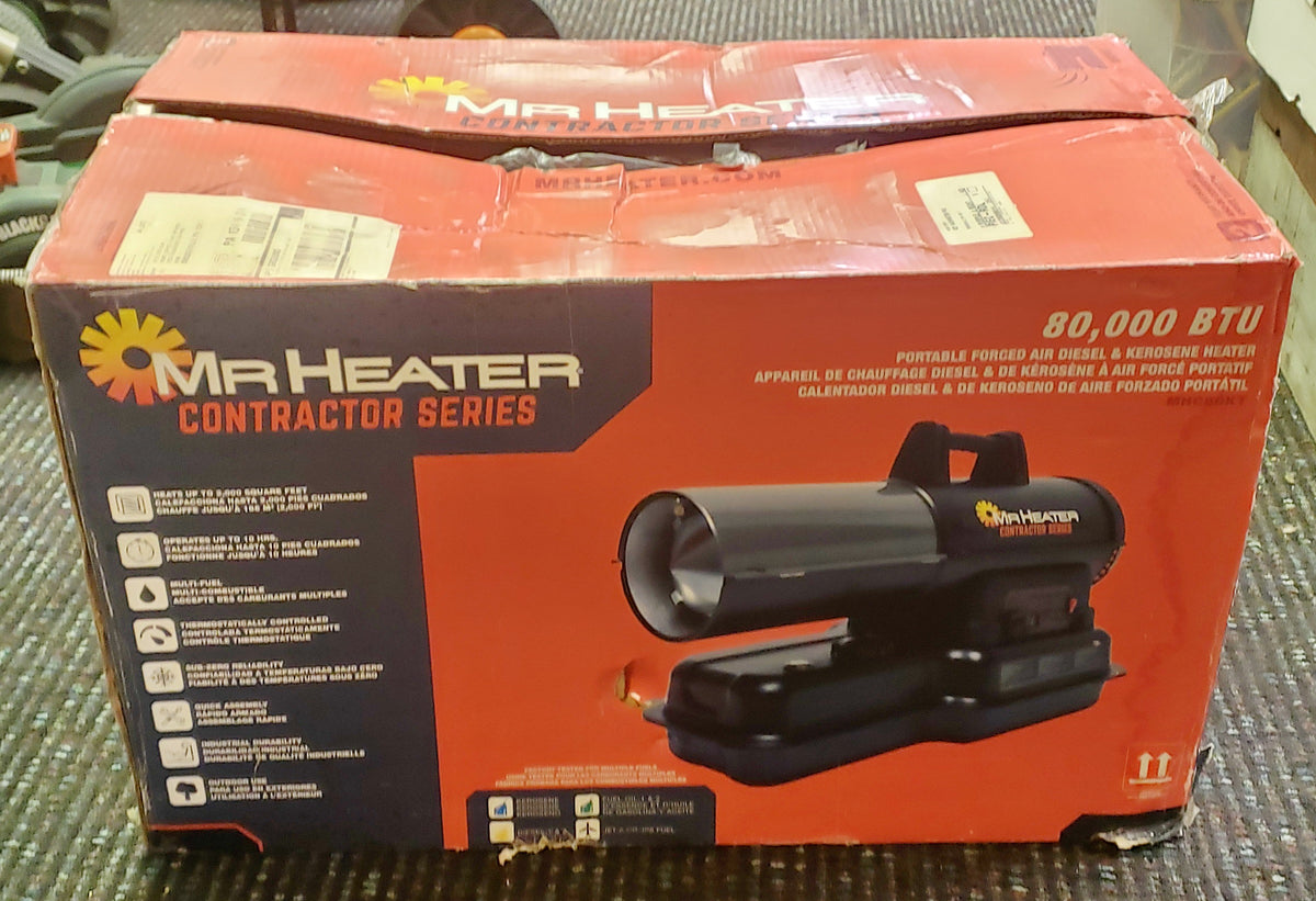 Mr. Heater MHC80KT Contractor 80,000 BTU Black Forced Air Kerosene/Die