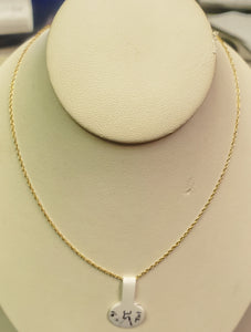 .59 dwt 14K gold 16" necklace