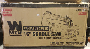 WEN 3922 16" Variable Speed Scroll Saw with Easy-Access Blade Changes