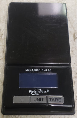 WeighMax BLG-1000-BLK 1000G .1G Scale