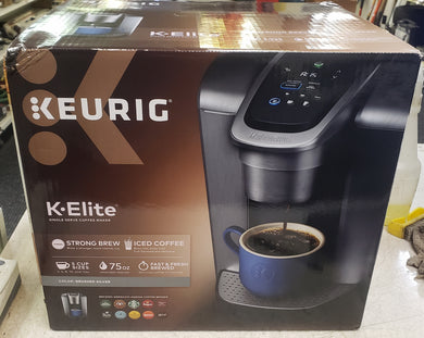 New Keurig K-Elite Single-Serve K-Cup Pod Coffee Maker, Brushed Slate
