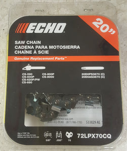 Echo 72LPX70CQ 70 Link 20" Chisel Chainsaw Chain