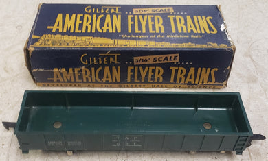 Vintage 1940 Gilbert American Flyer S Gauge T&P 631 Gondola Train Car with Box - Green