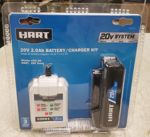 HART HPSK11 20V Li-Ion 2.0Ah Battery and 2A Fast Charger