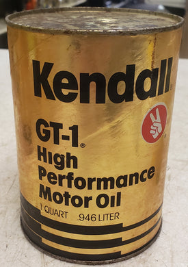 Vintage Kendall GT-1 High Performance 20W-50 Motor Oil - 1 Quart 531-7138