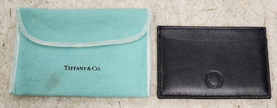 Tiffany & Co Black Leather Credit Card Case Holder