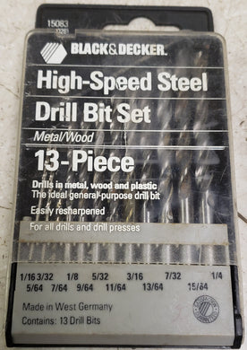 Black & Decker 15083 13-Piece HSS Drill Bit Set