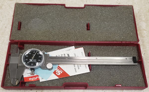 Starrett B120A-6 Black Stainless Steel Dial Slide Caliper with Black Dial