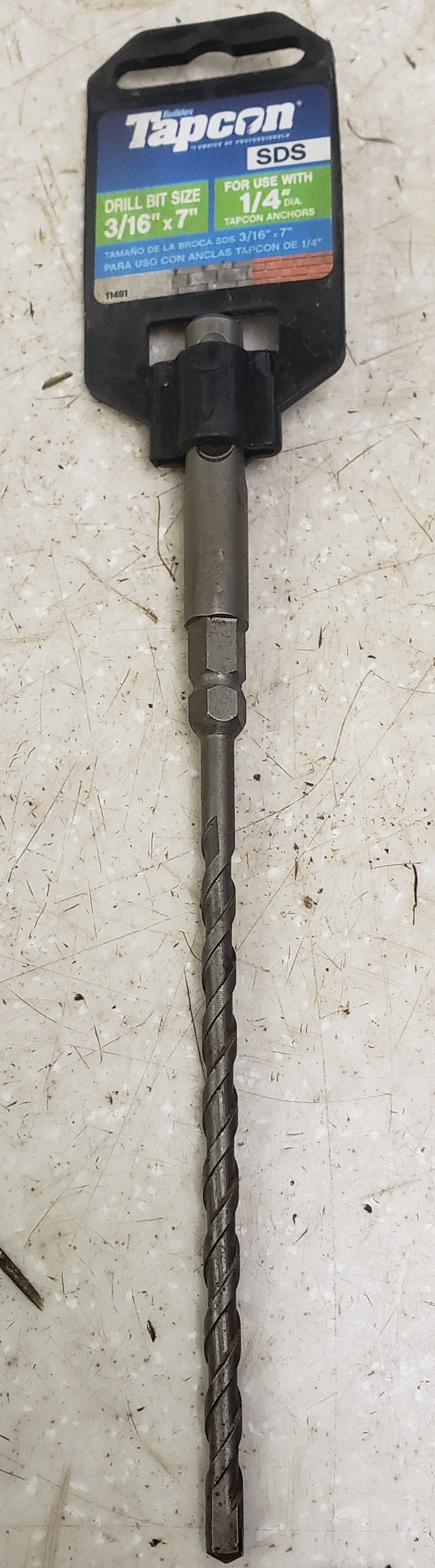 ITW Buildex 11491 Tapcon Hammer Drill Bit 3/16