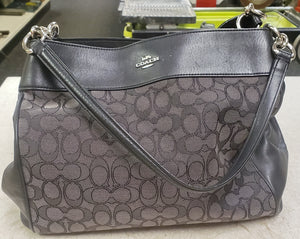 Coach Purse - Black/Silver