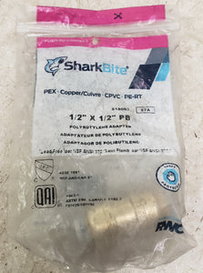 SharkBite U4008LFZ 1/2" Push-to-Connect Polybutylene Transition Coupling