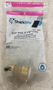 SharkBite UIP4008Z 1/2" Push-to-Connect PVC Transition Coupling