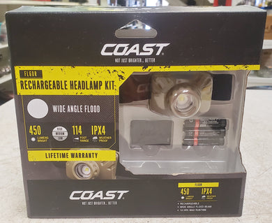 Coast FL60R 455 Lumens Rechargeable LED Headlamp