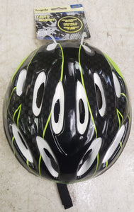 Turnpike KH-06-YB(F) Protective Youth Kid Bike Helmet with Adjustable Strap - Black/Green