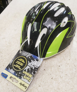 Turnpike KH-06-YB(F) Protective Youth Kid Bike Helmet with Adjustable Strap - Black/Green