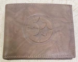 Pittsburgh Steelers Brown Leather BiFold Wallet