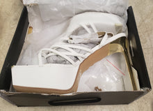 Load image into Gallery viewer, Fashion Nova Forever A Wild Child Platform Heels - White size 11