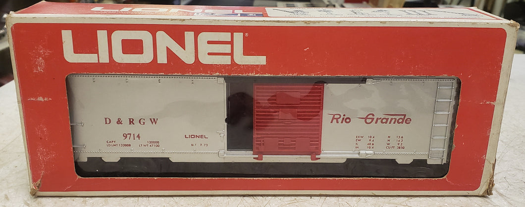 Lionel 6-9714 O-Gauge Denver & Rio Grande Train Box Car with Box