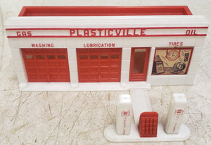 Vintage 1950 Plasticville GO-2 O-Gauge Train Set Gas Station Kit with Box