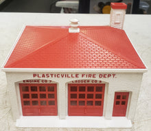 Load image into Gallery viewer, Vintage 1950s Plasticville FH-4 O-Gauge Train Set Fire House Kit with Box