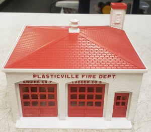 Vintage 1950s Plasticville FH-4 O-Gauge Train Set Fire House Kit with Box