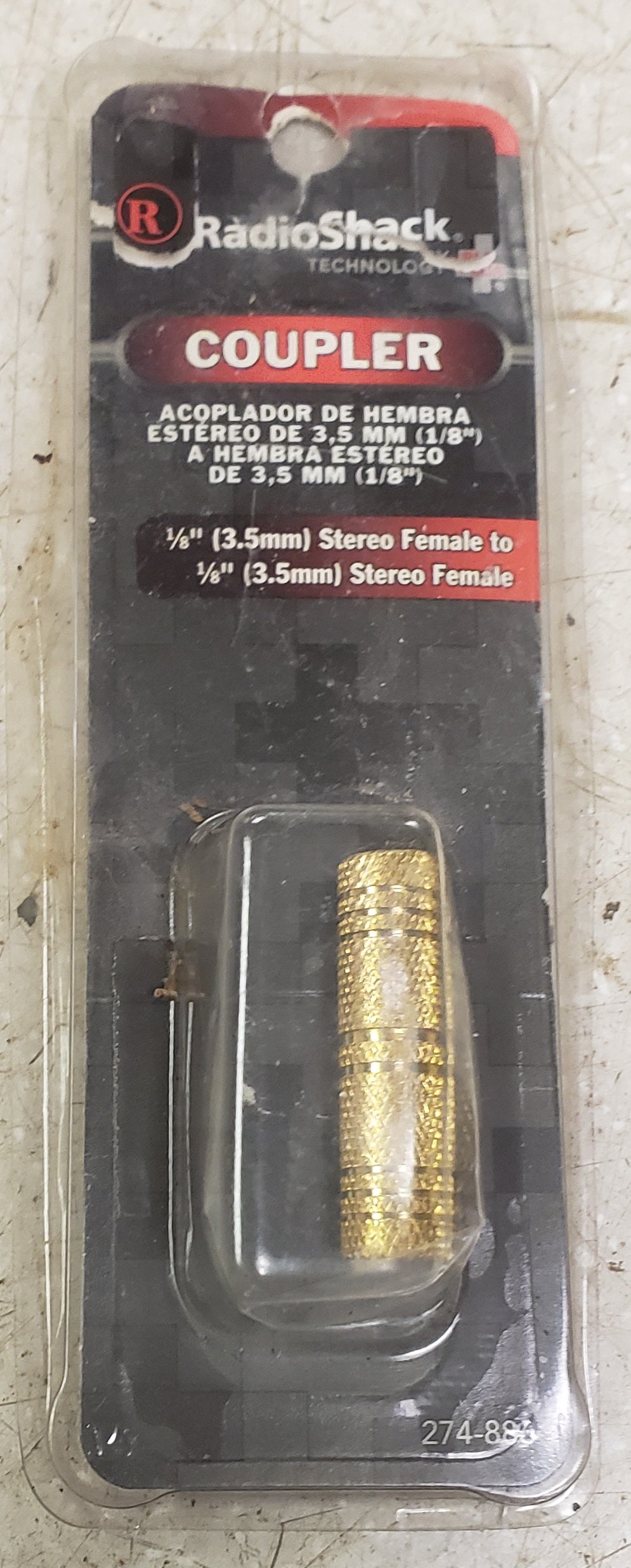 RadioShack 274-0886 3.5mm Stereo Female to 3.5mm Stereo Female Gold-Plated Coupler