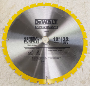 DeWALT DW3123 Construction 12" 32-Teeth Thin Kerf Miter Slide Miter Blade