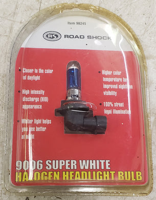 Road Shock 98245 9006 Super White Halogen Headlight Bulb