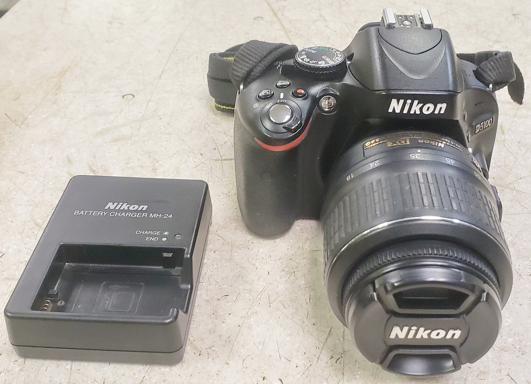 Nikon D5100 16.2MP DSLR Digital Camera w/35mm AF-S DX Lens - Black