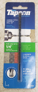ITW Buildex 11362 Tapcon Masonry Percussion Drill Bit 5/32 By 5-1/2 Inch Straight Shank