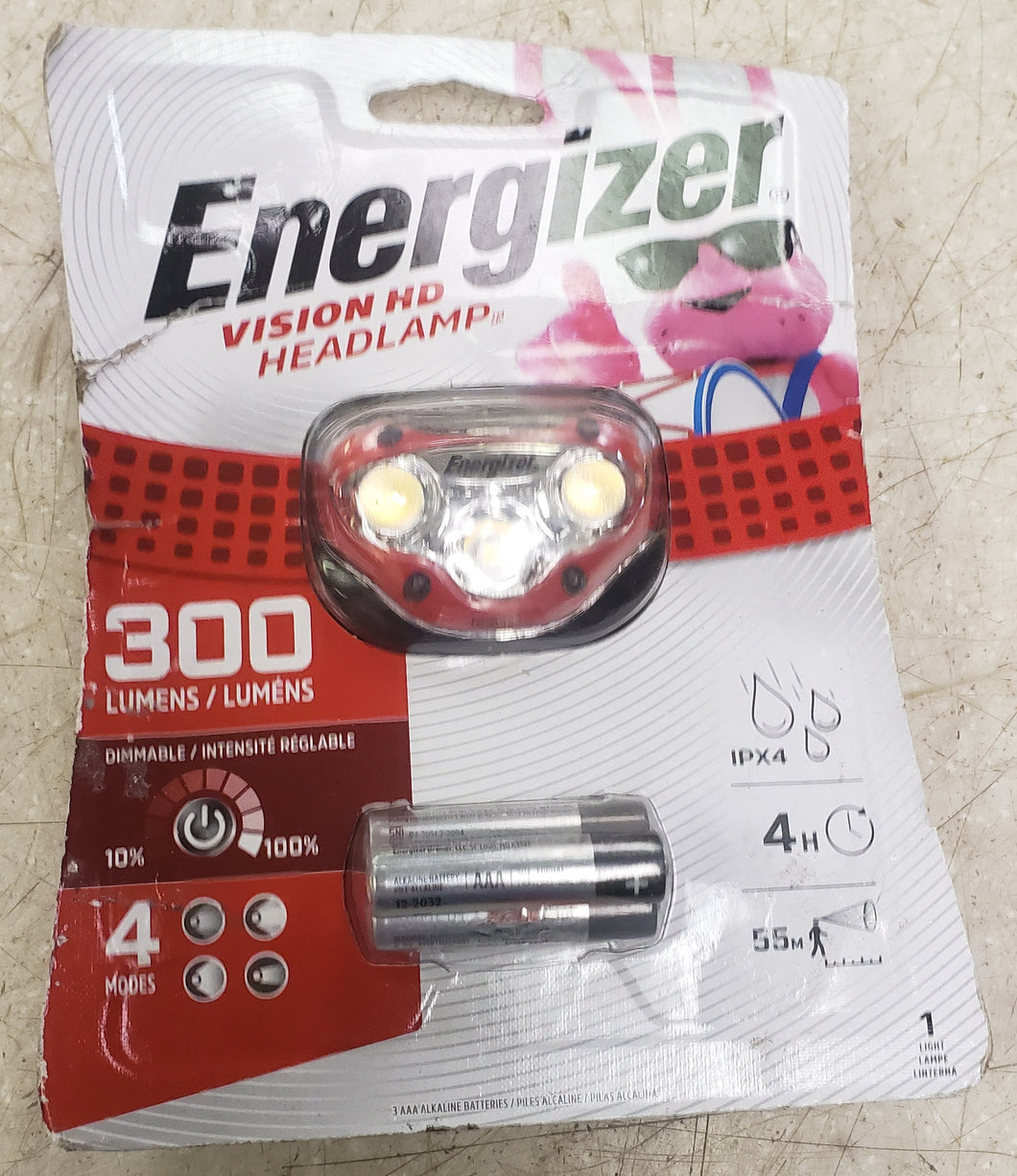 Energizer HDB323WSKU Vision HD LED 300 Lumen Headlamp - Red