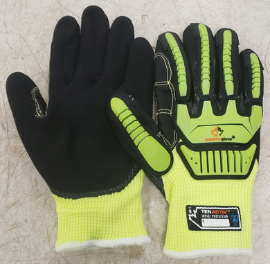 Superior Glove SHVTPNFBVB Hi Viz Winter Glove Micropore Nitrile Grip - size 9