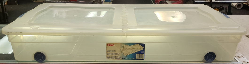 GSC UB 2042 64L Clear Under the Bed Storage Box with Wheels