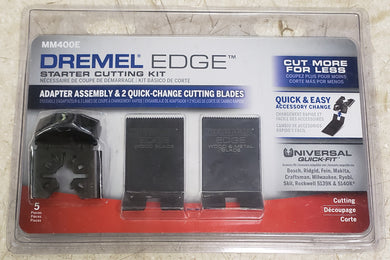 Dremel MM400E Edge-Series Oscillating Starter Kit with 2 Cutting Blades and 1 Adapter