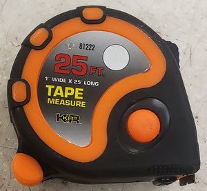 K&R 81222 1" x 25' Easy-Read Tape Measure