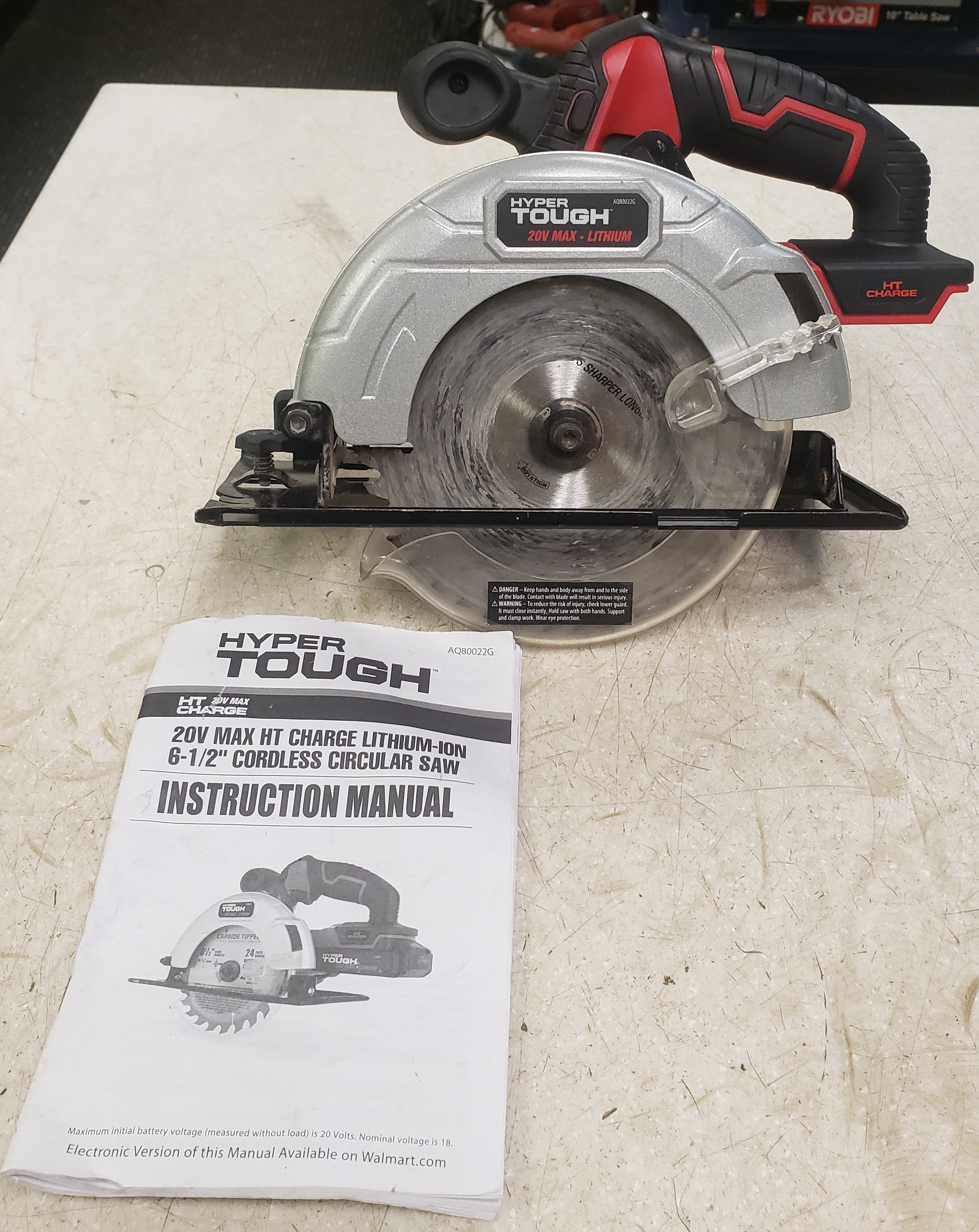 Hyper Tough AQ8022G 20V 6 1 2 Cordless Circular Saw Tool Only Buy Sell Outlet