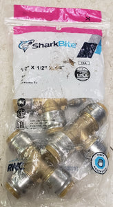 SharkBite UR362Z4 Max 1/2" Push-to-Connect Standard Tee (4-Pack)