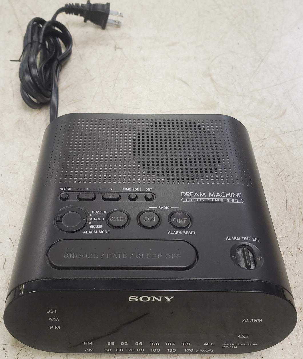 Sony ICF-C218 Dream Machine Clock Radio - Black