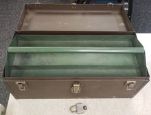 Load image into Gallery viewer, Vintage Kennedy K20 20-1/8&quot; Portable Steel Tool Box with Lock - Brown