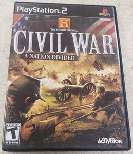 History Channel Civil War A Nation Divided PS2 Game Complete with Manual