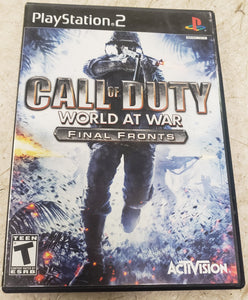 Call Of Duty World At War Final Fronts PS2 Game Complete with Manual