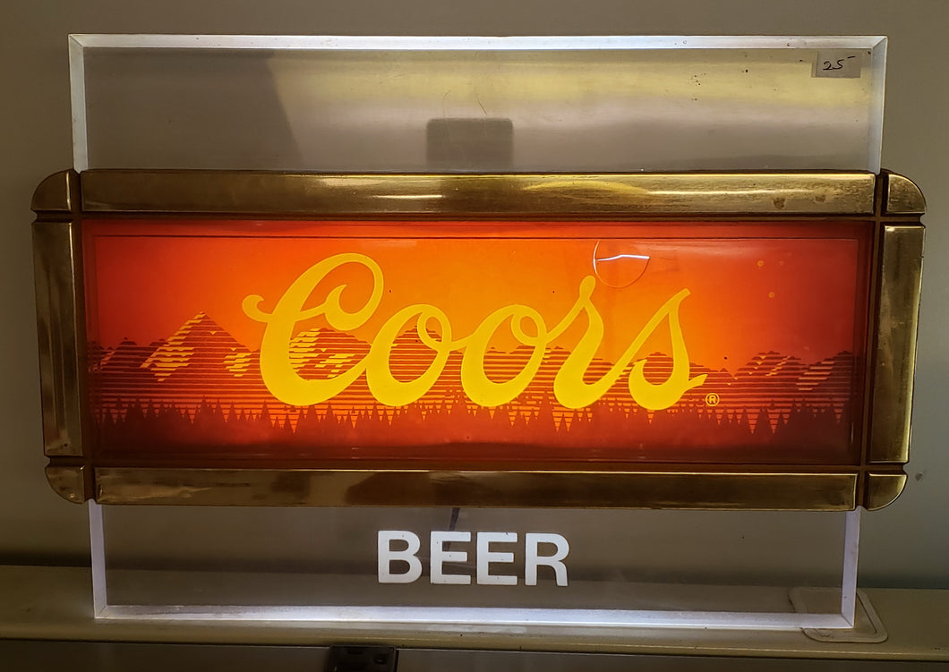 Vintage Coors Beer EdgeLit Lighted Bar Wall Sign (L910145550)