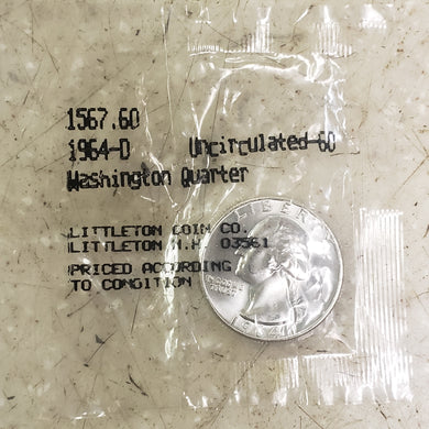 1964 D Silver Quarter (Uncirculated)