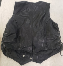 Load image into Gallery viewer, Midtown Cycles New York City Womens Leather Vest - Black - size 11