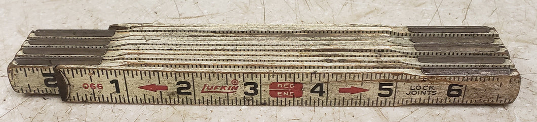 Vintage Lufkin 066F Folding Tape Measure