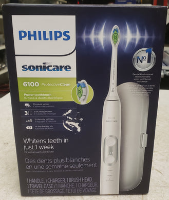 Philips HX6877/21 Sonicare ProtectiveClean 6100 Whitening Rechargeable Electric Toothbrush with Pressure Sensor - White