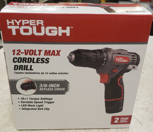 Hyper Tough 99303 12V MAX Cordless Drill Kit