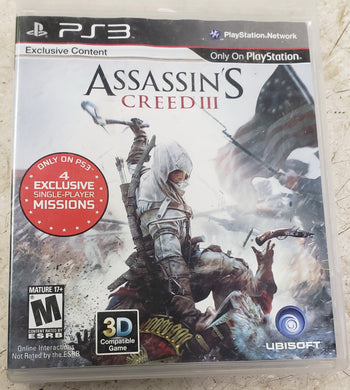 Assassin's Creed III PS3 Game