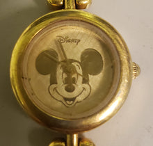 Load image into Gallery viewer, Vintage Disney 85/8050DS 753/2 Mickey Mouse Head Dial Band Watch Gold