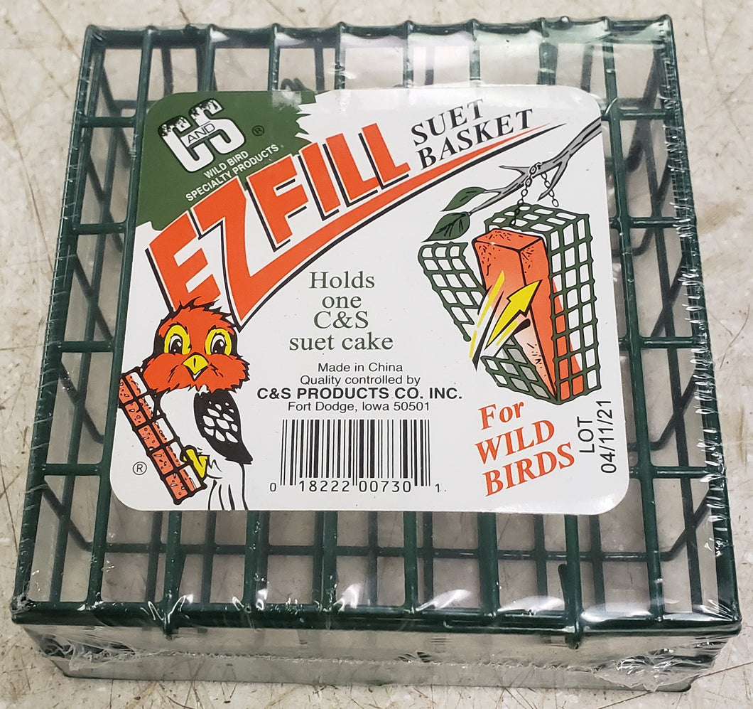 C&S Wild Bird EZ Fill Suet Basket - Green